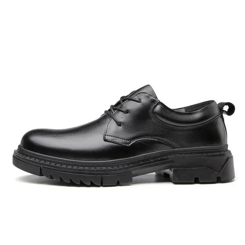 Angelo Ricci™ Derby Leather Shoes Comfortable Low Formal