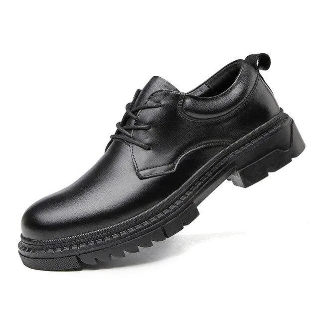 Angelo Ricci™ Derby Leather Shoes Comfortable Low Formal