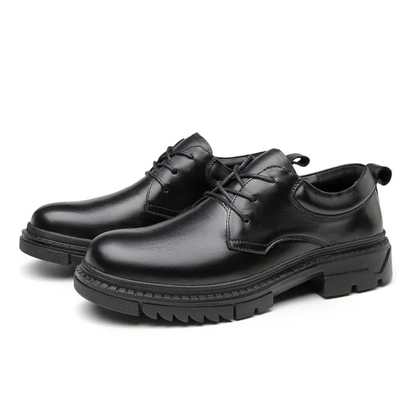Angelo Ricci™ Derby Leather Shoes Comfortable Low Formal