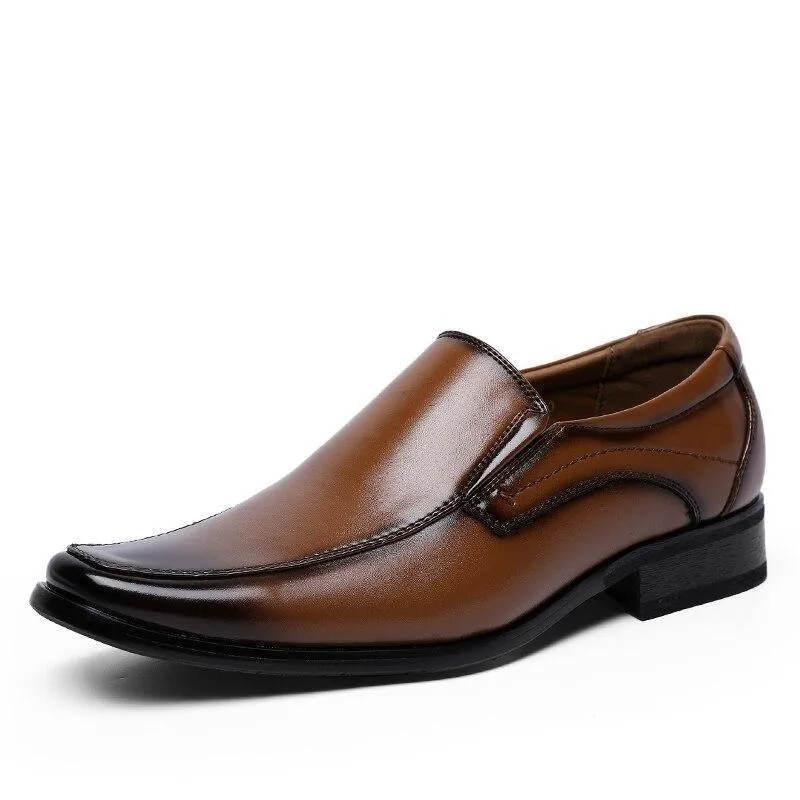 Angelo Ricci™ Fashion Leather Solid Suit Shoes