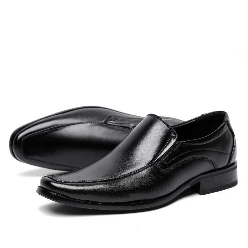 Angelo Ricci™ Fashion Leather Solid Suit Shoes