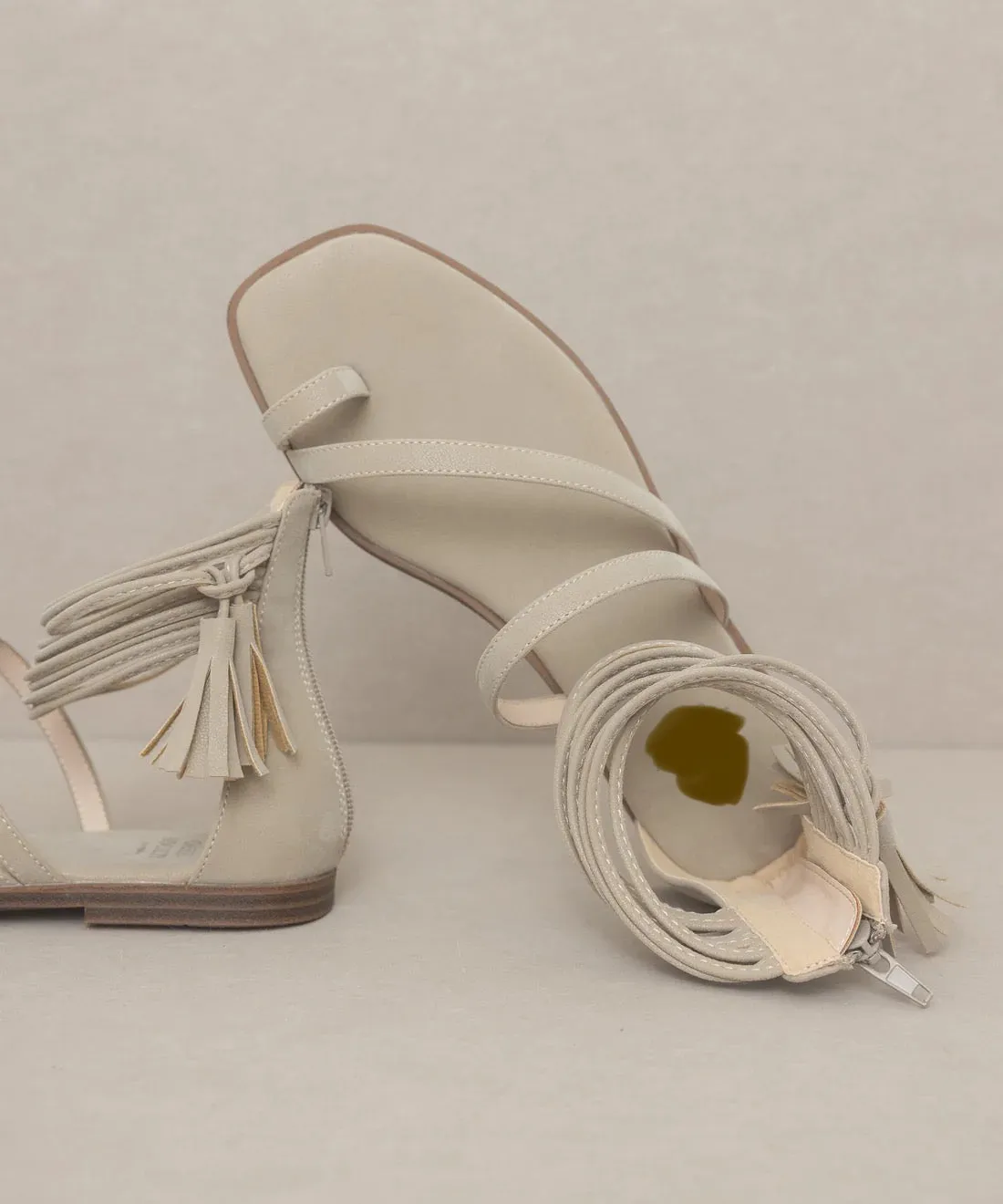 April Tassel Flat  in Taupe
