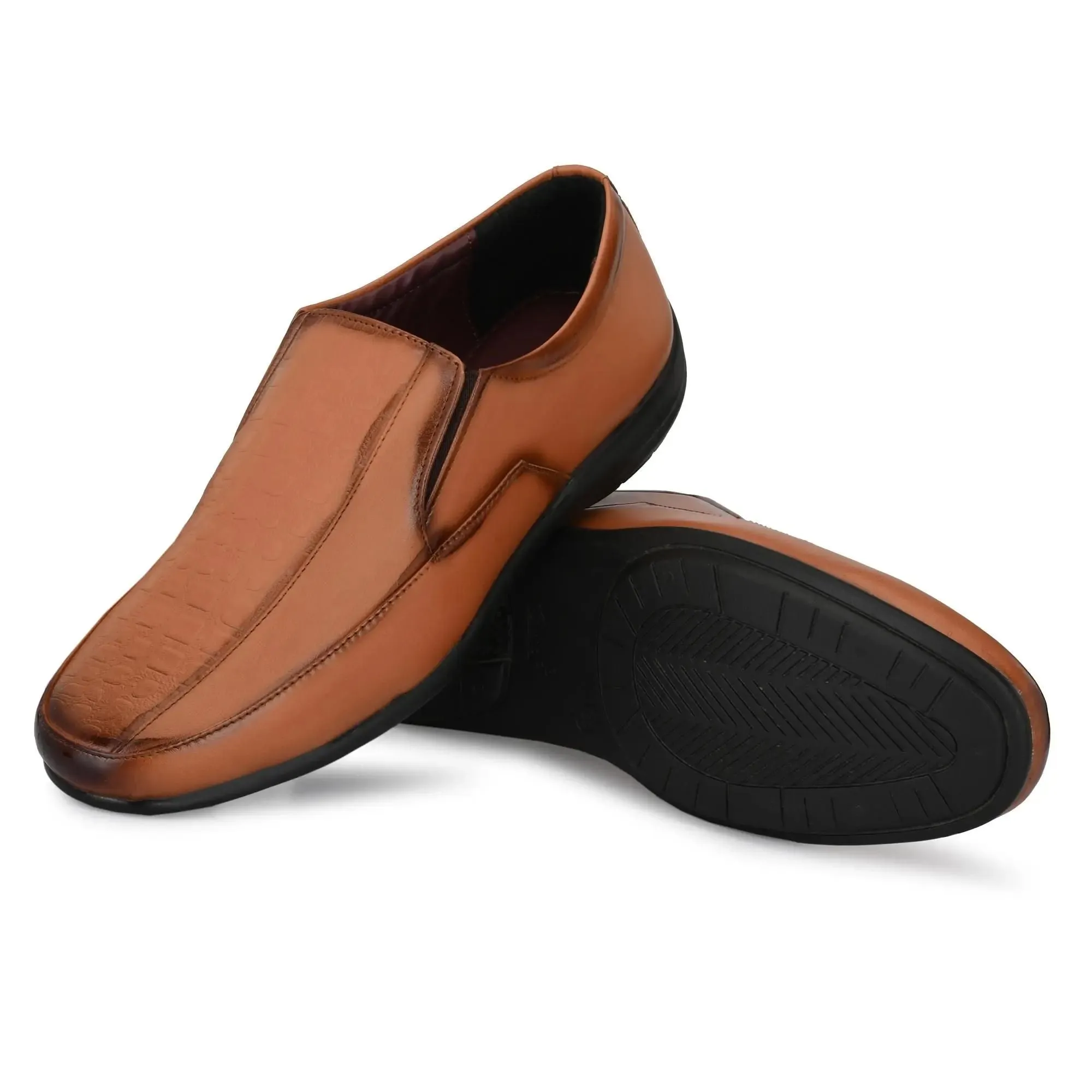 Loafers Tan Formal Synthetic Slip-on Leather Loafer