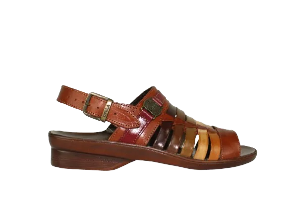 OPELA Cognac Multi Leather Sandals