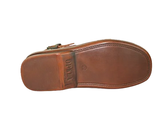 OPELA Cognac Multi Leather Sandals