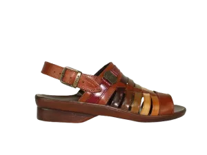 OPELA Cognac Multi Leather Sandals