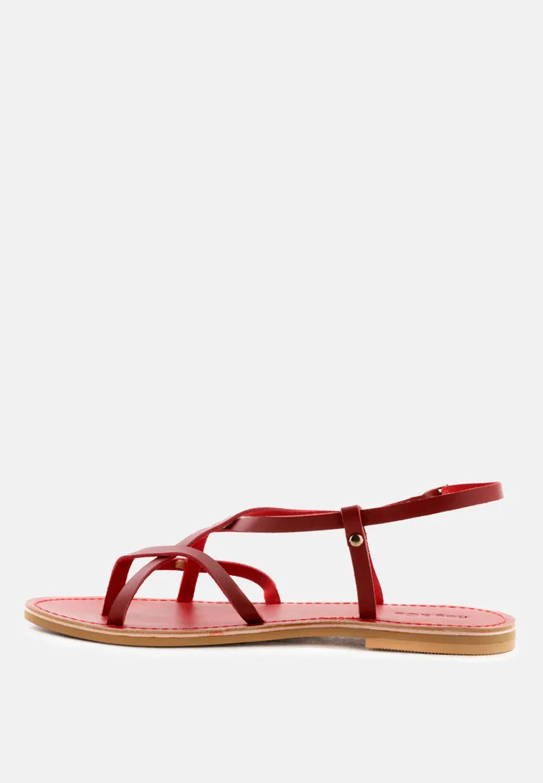 Rita Strappy Flat Leather Sandals