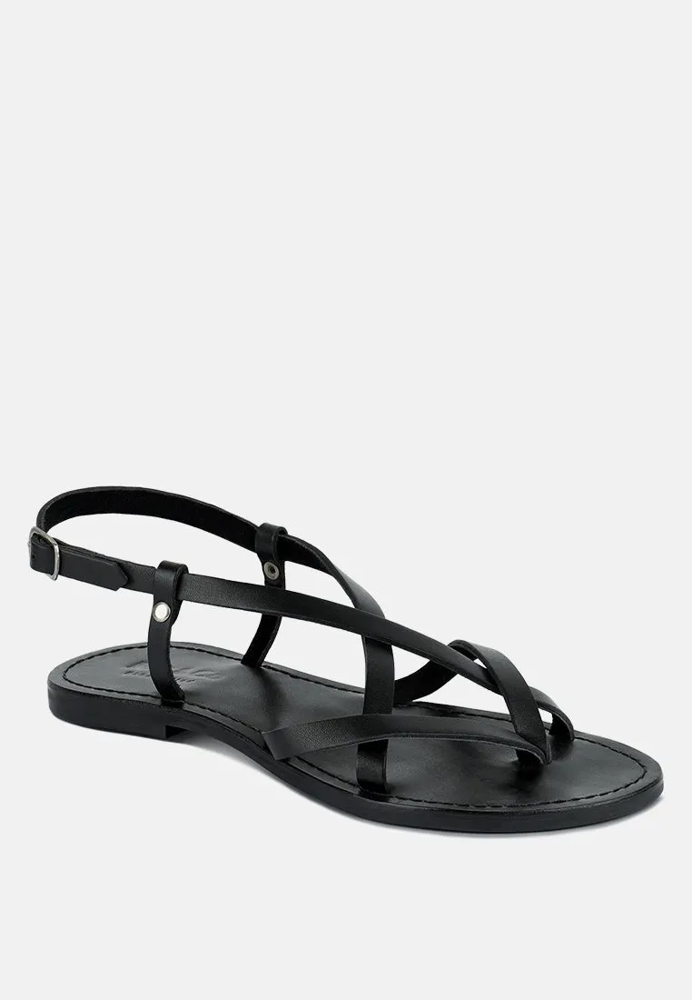 Rita Strappy Flat Leather Sandals