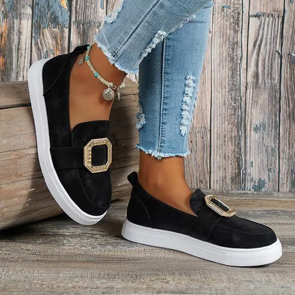 Women's Fashionable Metal Decorated Thick Sole Casual Shoes 96288682S